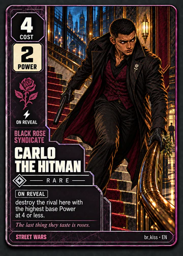 Carlo the Hitman card: cost 4, power 2