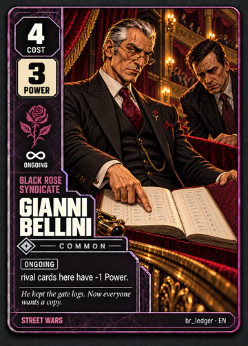 Gianni Bellini card: cost 4, power 3