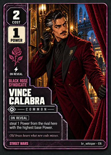 Vince Calabra card: cost 2, power 1