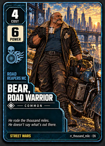 Bear, Road Warrior card: cost 4, power 6