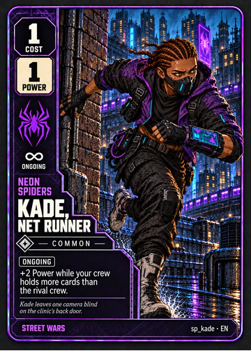 Kade, Net Runner card: cost 1, power 1