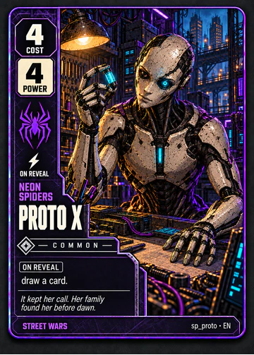 Proto X card: cost 4, power 4