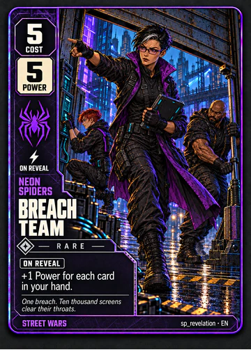Breach Team card: cost 5, power 5