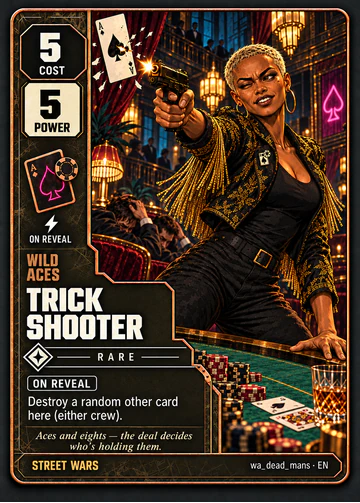 Trick Shooter card: cost 5, power 5