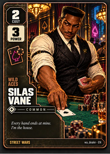 Silas Vane card: cost 2, power 3