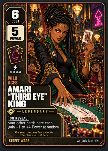 Amari "Third Eye" King card: cost 6, power 5