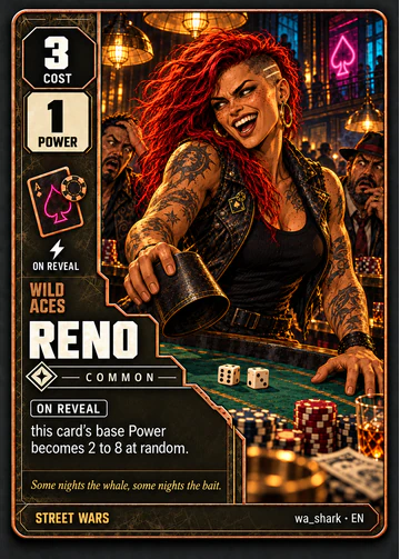 Reno card: cost 3, power 1