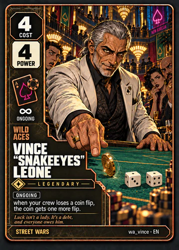 Vince "SnakeEyes" Leone card: cost 4, power 4