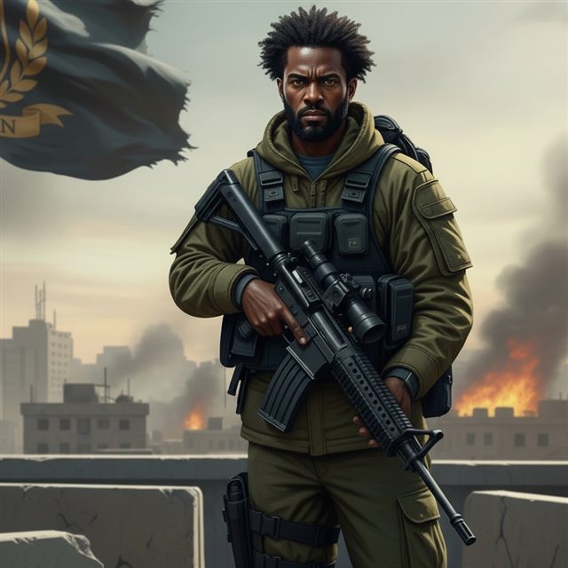 Sgt. Caleb Trent — Street Wars card art