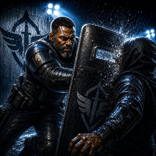 Sgt. Caleb Trent — Street Wars card art