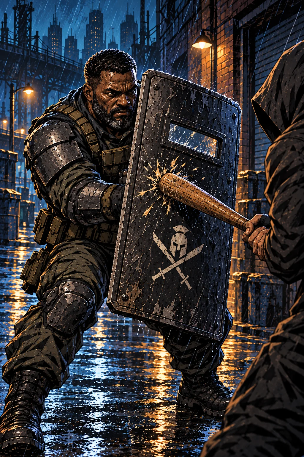 The painting of Sgt. Caleb Trent