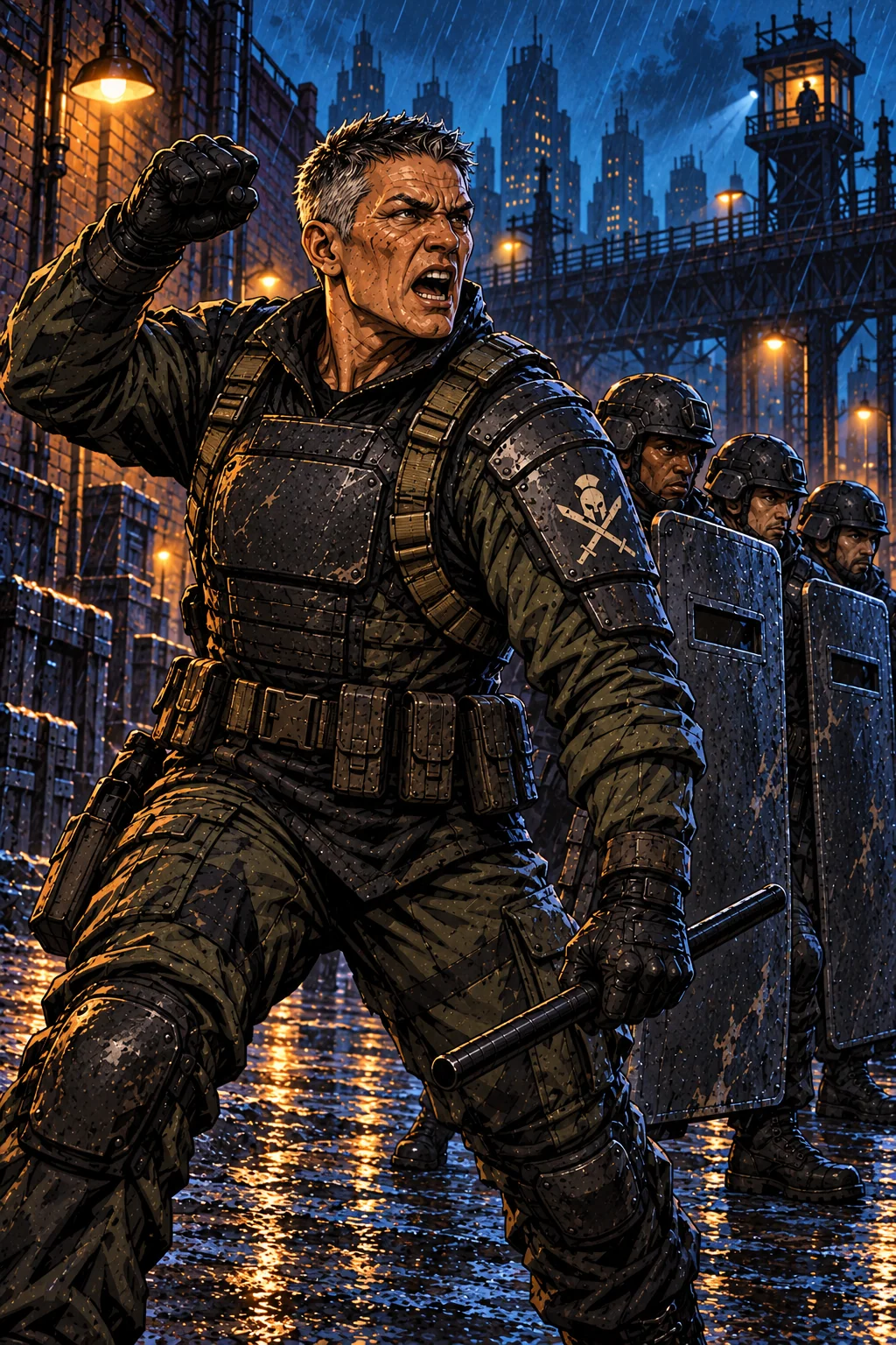 The painting of Sergeant Steel