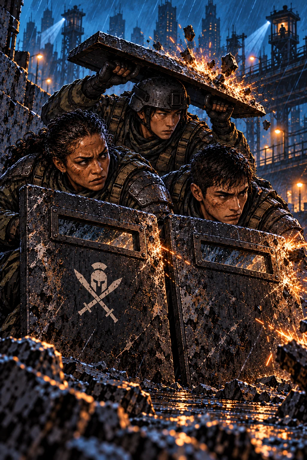 The painting of Entrenched Squad