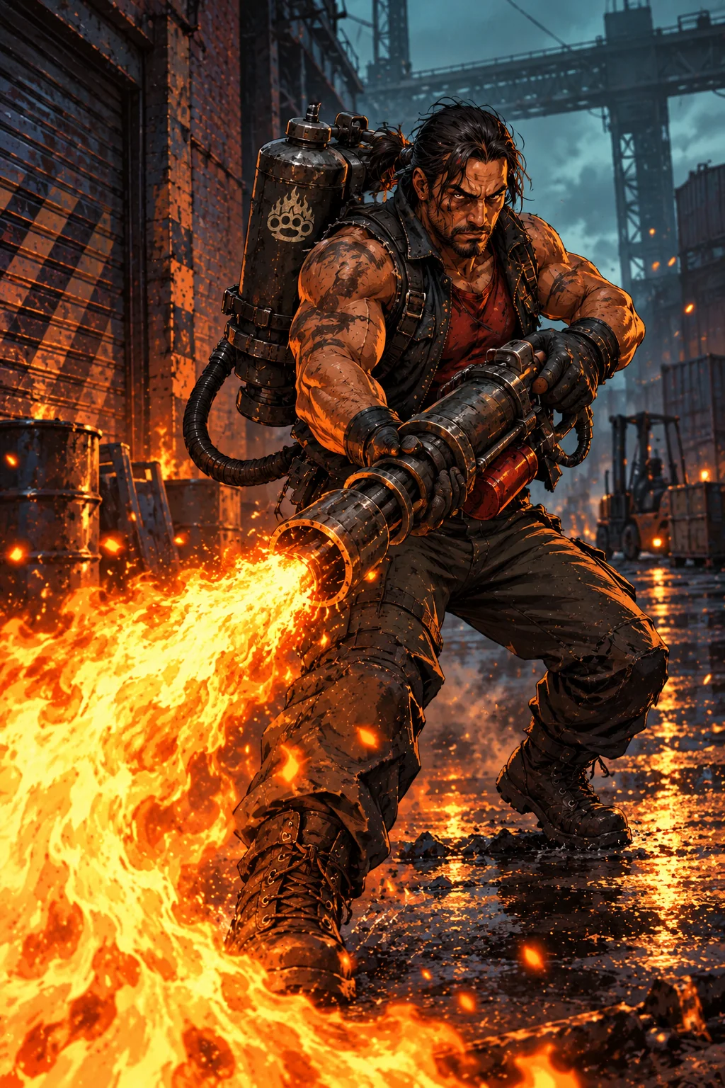 The painting of Remy the Pyro