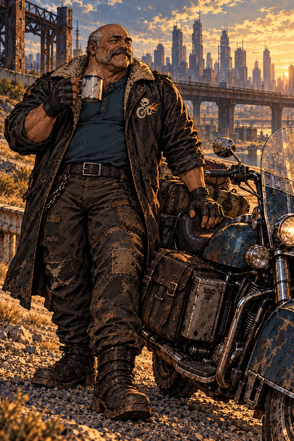 The painting of Bear, Road Warrior