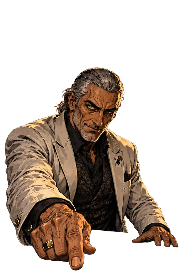 Vince “SnakeEyes” Leone dei Wild Aces, dall’altra parte del tavolo