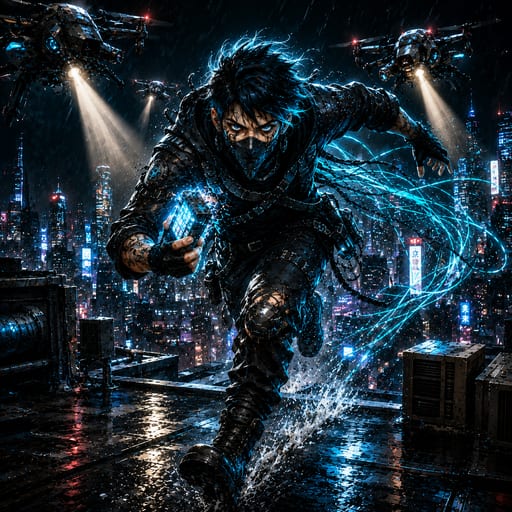 Kade, Net Runner — Street Wars card art