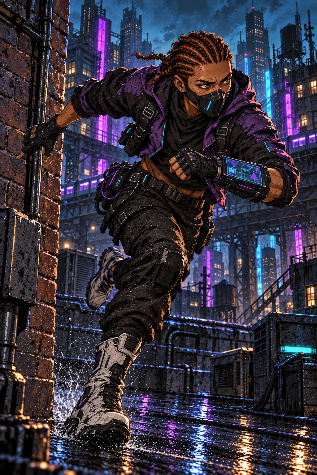 The painting of Kade, Net Runner