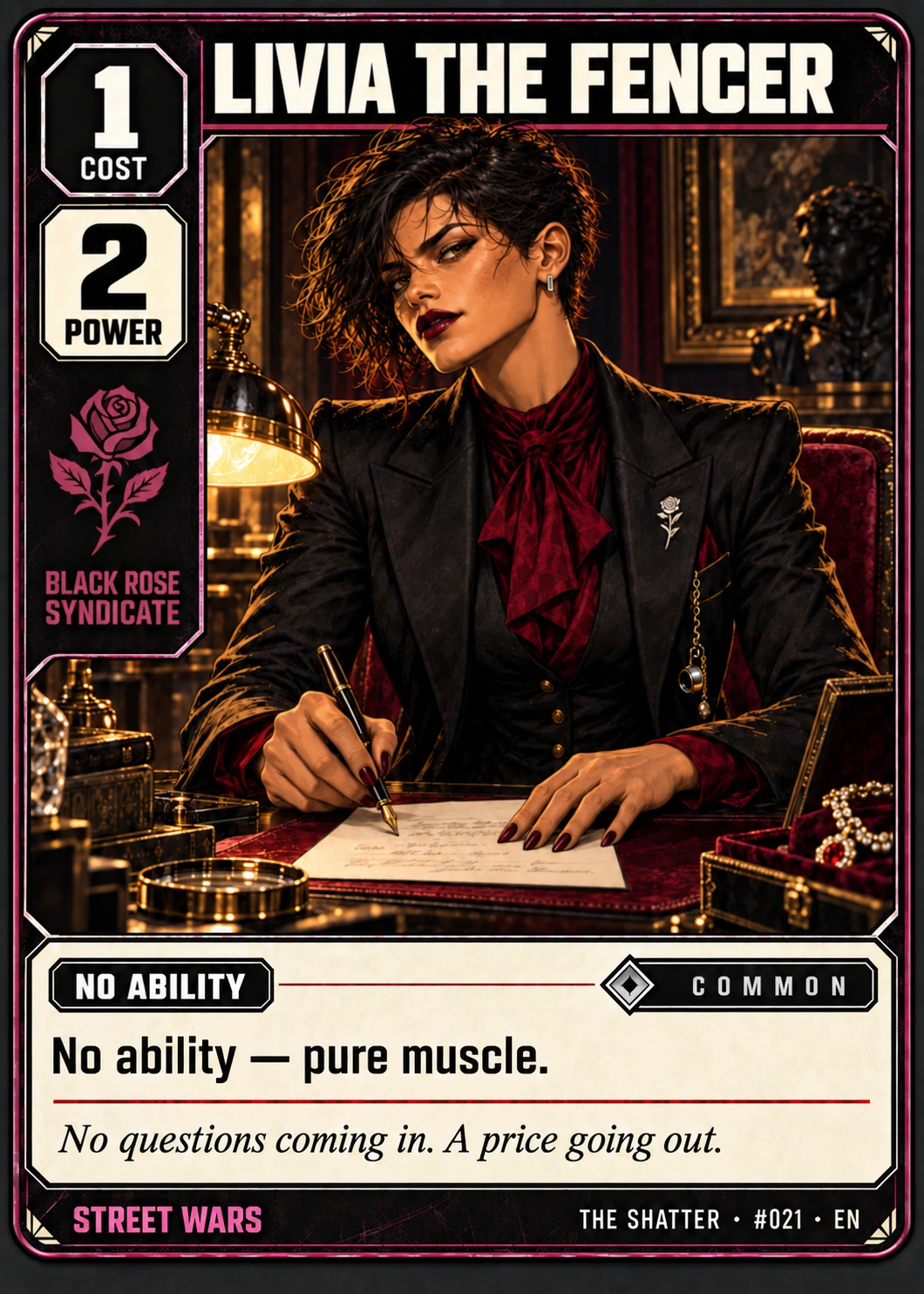 Livia the Fencer, Obsidian edition