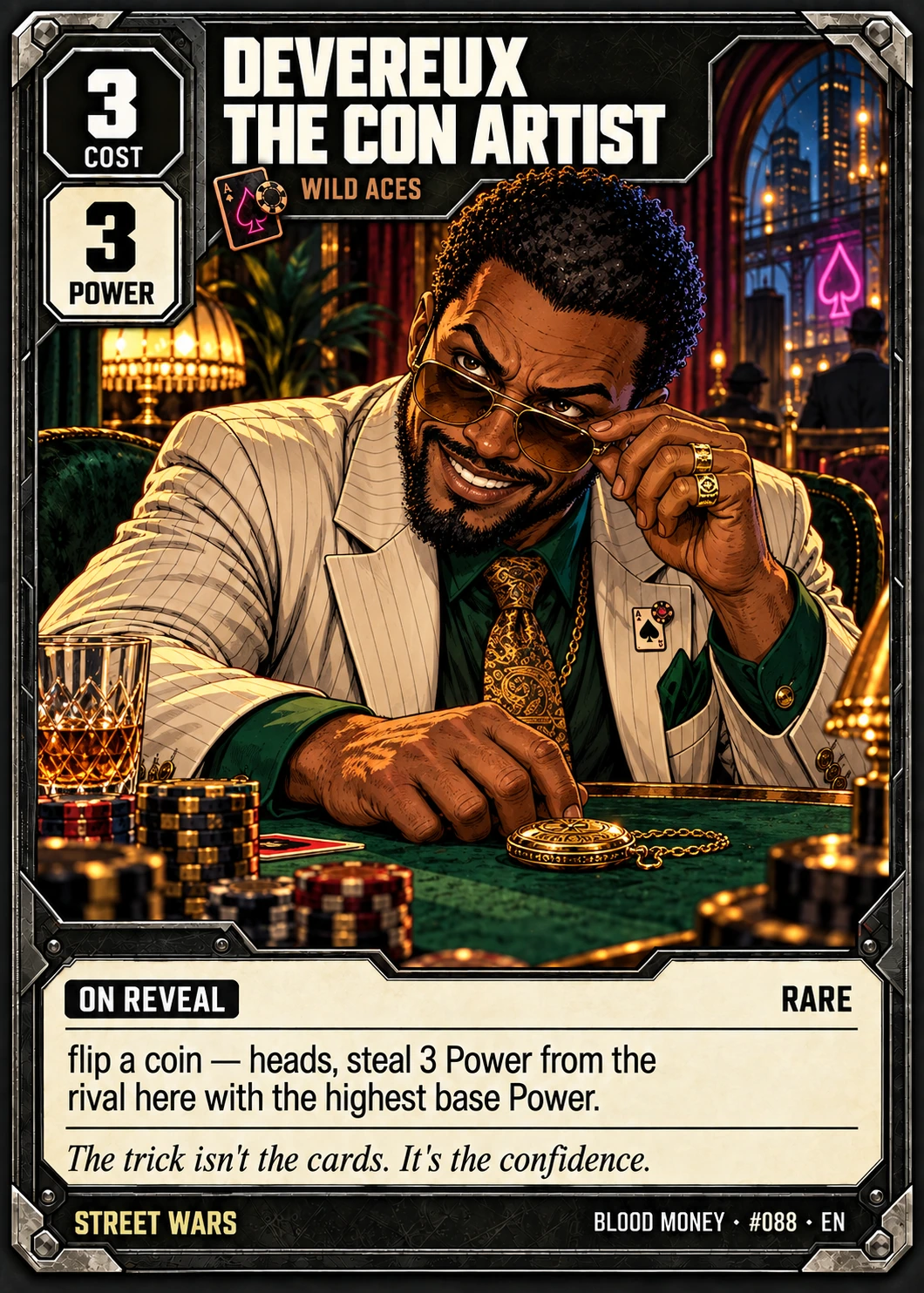 Devereux the Con Artist, Obsidian edition