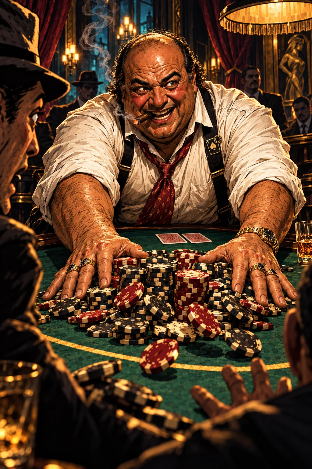 The painting of Johnny "All In" Moretti