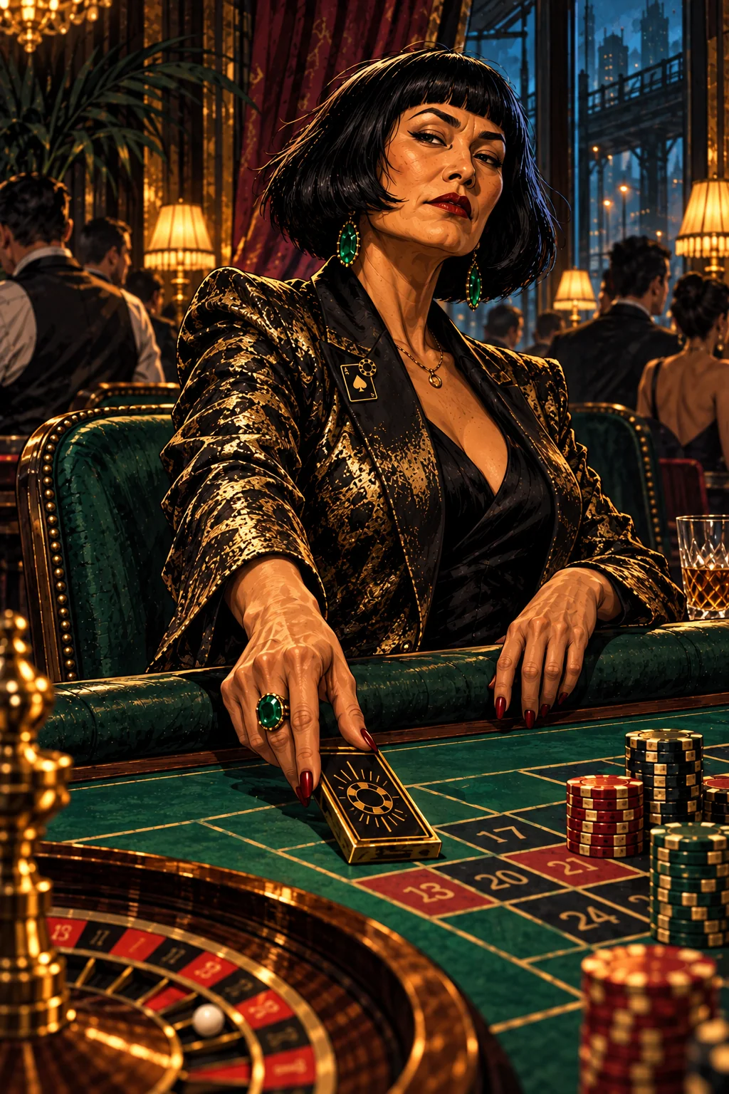 The painting of Lila the High Roller